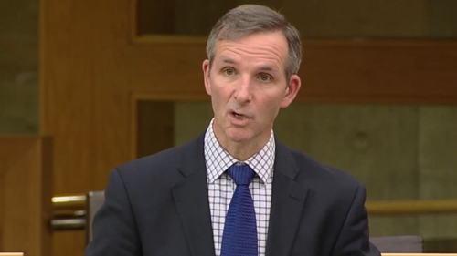 Liam McArthur MSP discussing dentistry in parliament