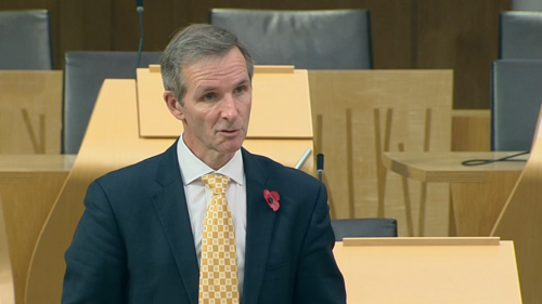 Liam McArthur speaks at Portfolio Questions 