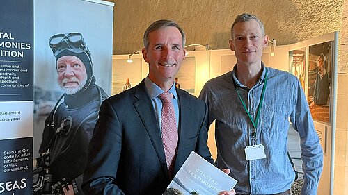 Liam McArthur MSP at the exhibition in Holyrood