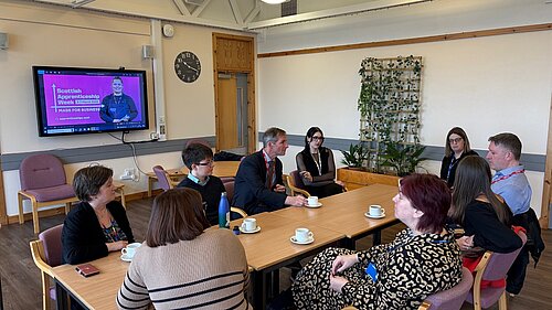 Liam McArthur MSP at UHI Orkney for Scottish Apprenticeship Week